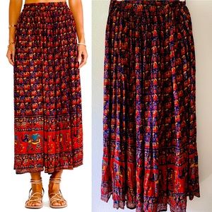 RAGA Maxi Skirt with Elephants Prints